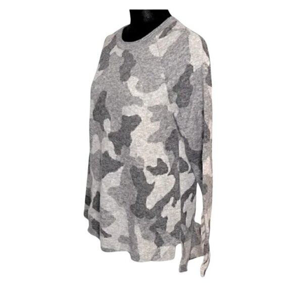 Athleta Gray Camo Fine Merino Wool Long Sleeve Pullover Sweater (Womens S) - Picture 7 of 9